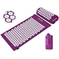 Los mejores  - INTEY Esterilla Acupresión Kit de Masaje con Cojín y Esterilla de Masaje para el Tratamiento del Dolor Morado-Verde